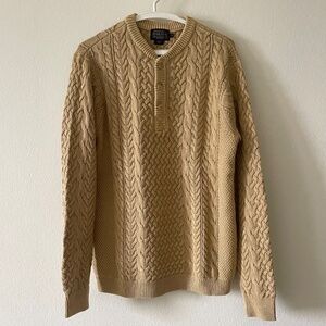 PENDLTON Cable knit Sweater Clolor Tan, Sz M